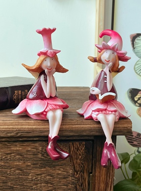 田园风花仙子树脂摆件 创意可爱少女心桌面装饰