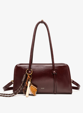 高级感法式小众单肩手提包包女2026新款时尚斜挎腋下包真皮女包