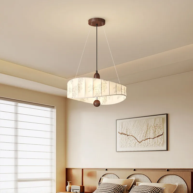 宋代美学吊灯餐厅卧室书房诧寂风艺术吧台餐桌灯饰古朴布艺灯罩,家装灯饰光源,智能吊灯,淘宝优惠券,粉丝福利购,淘宝优惠卷