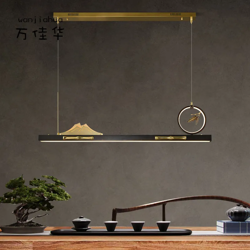 全铜云石长条吊灯新中式茶室灯设计师喜欢品味老板办公桌书房吊灯,家装灯饰光源,智能吊灯,淘宝优惠券,粉丝福利购,淘宝优惠卷