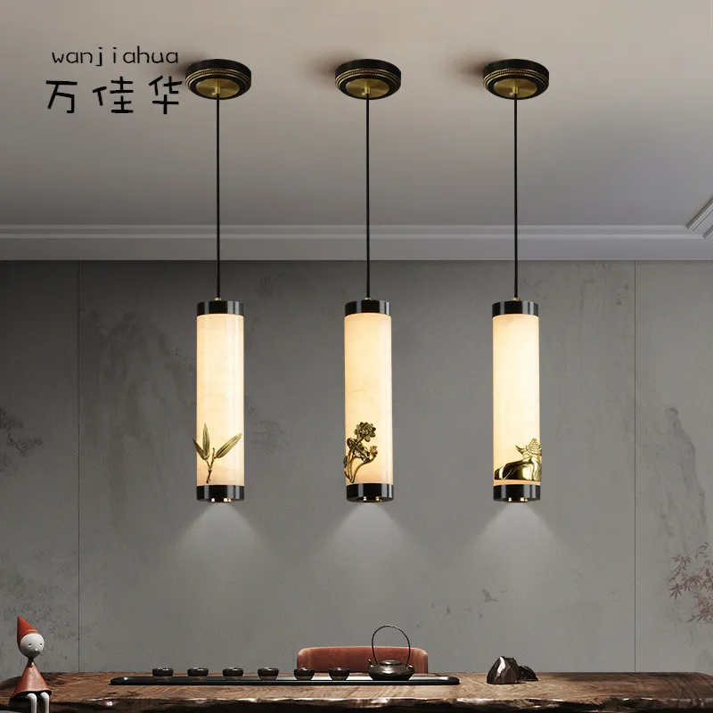 新中式全铜单头吊灯2023新款卧室床头小吊灯中国风茶室餐厅吧台灯,家装灯饰光源,智能吊灯,淘宝优惠券,粉丝福利购,淘宝优惠卷