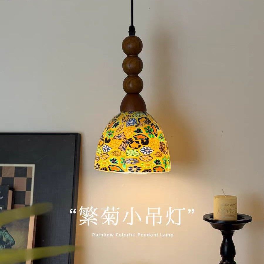 照迎照繁菊蒂凡尼艺术卧室床头小吊灯彩色创意玄关背景墙装饰吊线,家装灯饰光源,卧室/书房吊灯,淘宝优惠券,粉丝福利购,淘宝优惠卷