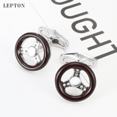 袖 包邮 新款 圆形男士 法式 扣趣味优质经典 钉礼盒装 扣方向盘袖 衬衫