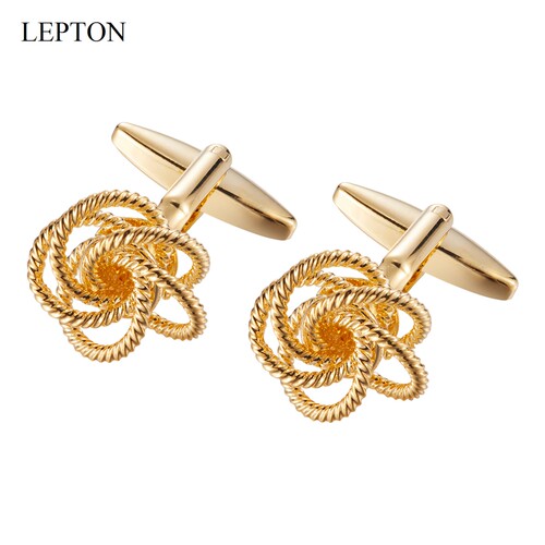 金银色麻花袖扣男女法式衬衫袖口扣商务礼品礼物袖钉 Cufflinks - 封面