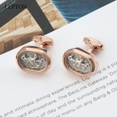 高端机械陀飞轮袖 口钉生日礼物 袖 扣男士 手表机械可转动商务衬衫