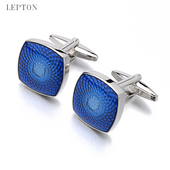 扣轻奢婚礼袖 新颖蓝色璀璨花纹袖 衬衣袖 优雅方形商务法式 扣 扣男士