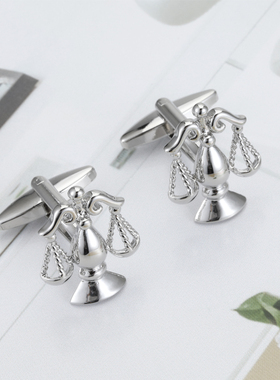 欧美立体天平秤cufflinks袖扣