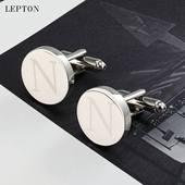 袖 cufflinks礼盒装 扣男士 扣领夹套装 法式 Z英文字母衬衫 N字母袖