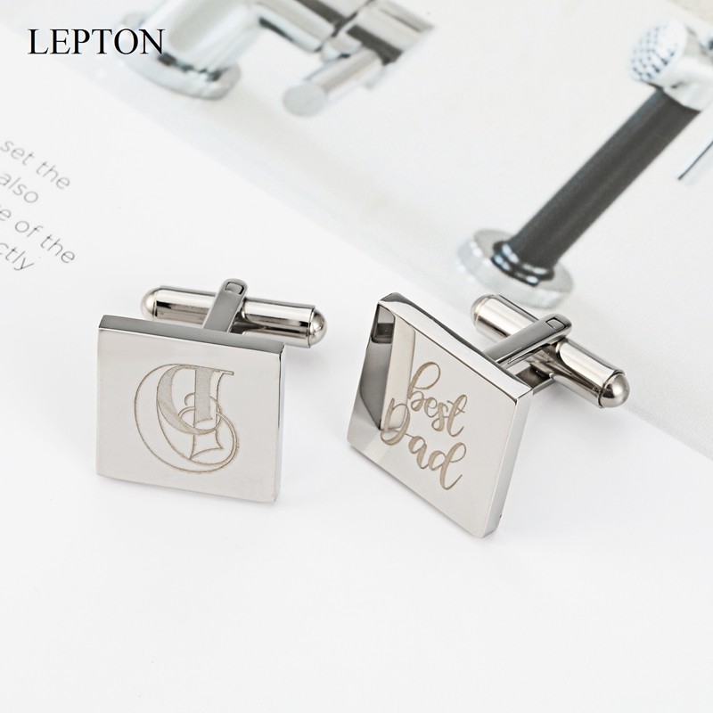 Best Dad Cufflinks法式衬衣钢袖扣男士商务轻奢袖口钉礼盒装包邮