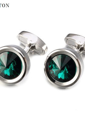新款法式袖扣袖钉水晶袖扣男商务高端外贸cufflinks送袖扣盒