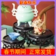圆形防水鱼缸底座摆件工艺品花盆石头垫高复古阳台室内塑料托盘架