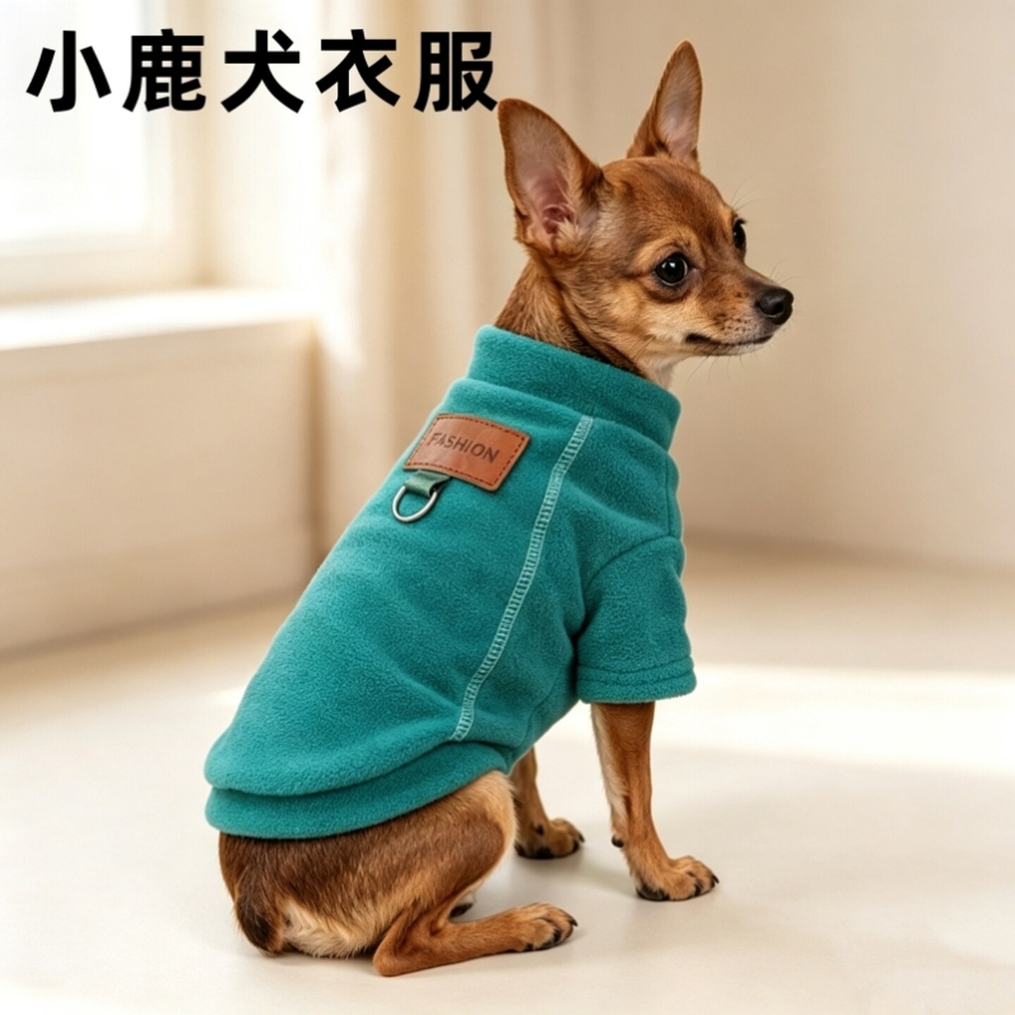 小鹿犬衣服秋冬季迷你杜宾小体比熊泰迪金毛幼犬可牵引吉娃娃专用