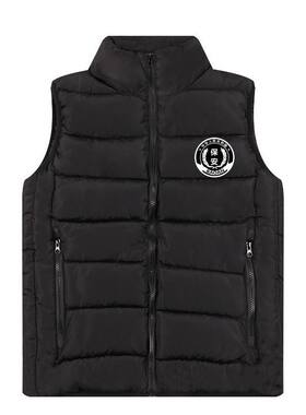 秋冬季加厚保安服羽绒棉马甲坎肩保暖男特勤制服执勤安保工装衣服