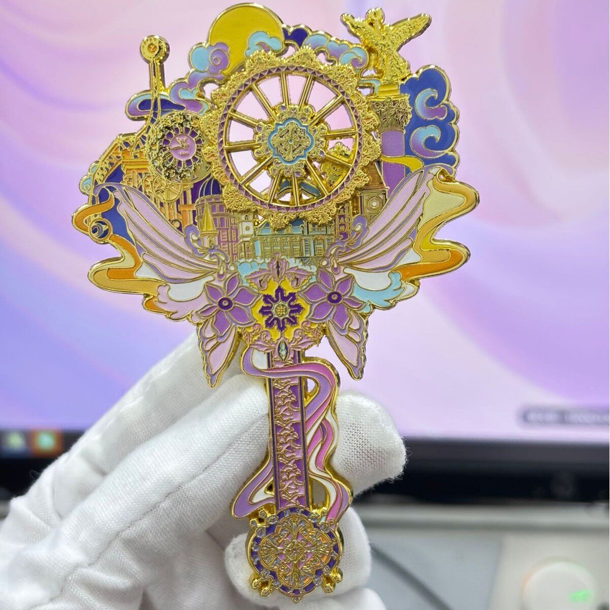 天津城市文创可旋转魔法棒冰箱贴金属磁吸摩天轮世纪钟旅游纪念品