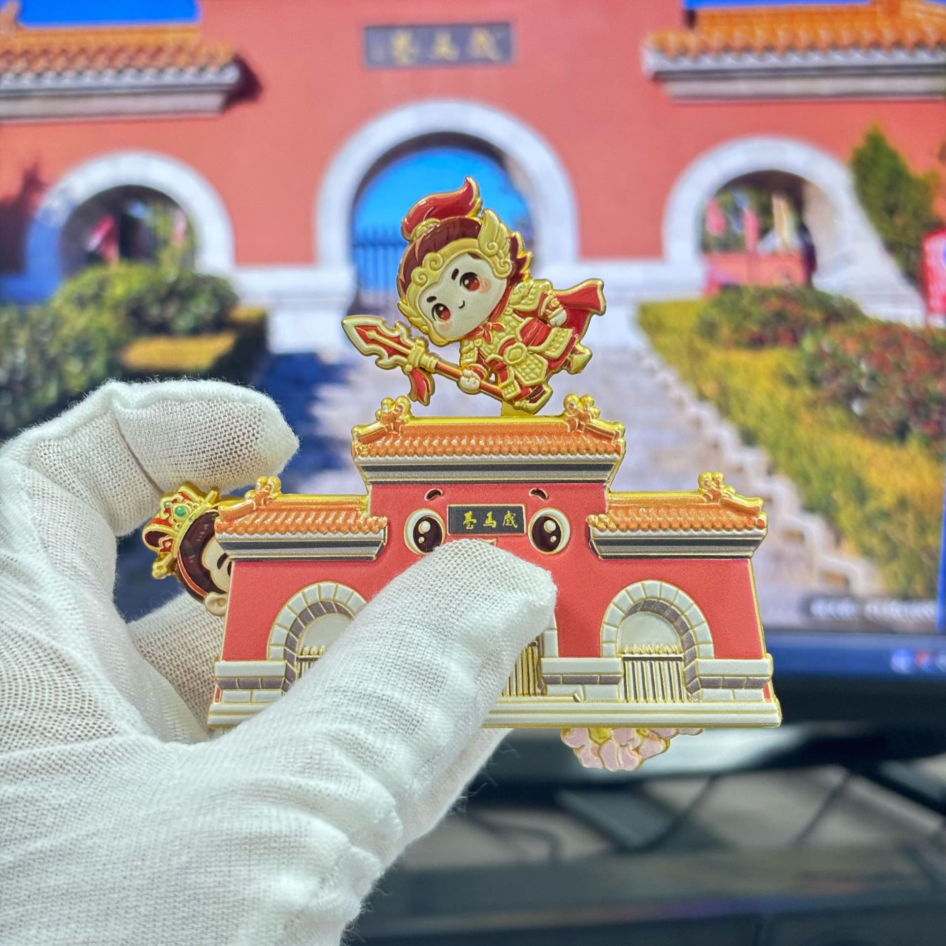 徐州戏马台金属冰箱贴刘邦项羽古风卡通文创磁吸贴景区旅游纪念品