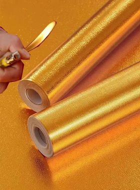 高级感金色贴纸金箔自粘佛堂背景装饰墙贴金黄色壁纸佛龛寺庙墙纸