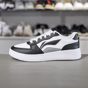 运动鞋 李宁休闲鞋 男子防滑耐磨经典 黑白熊猫板鞋 AGCU567 2024新款