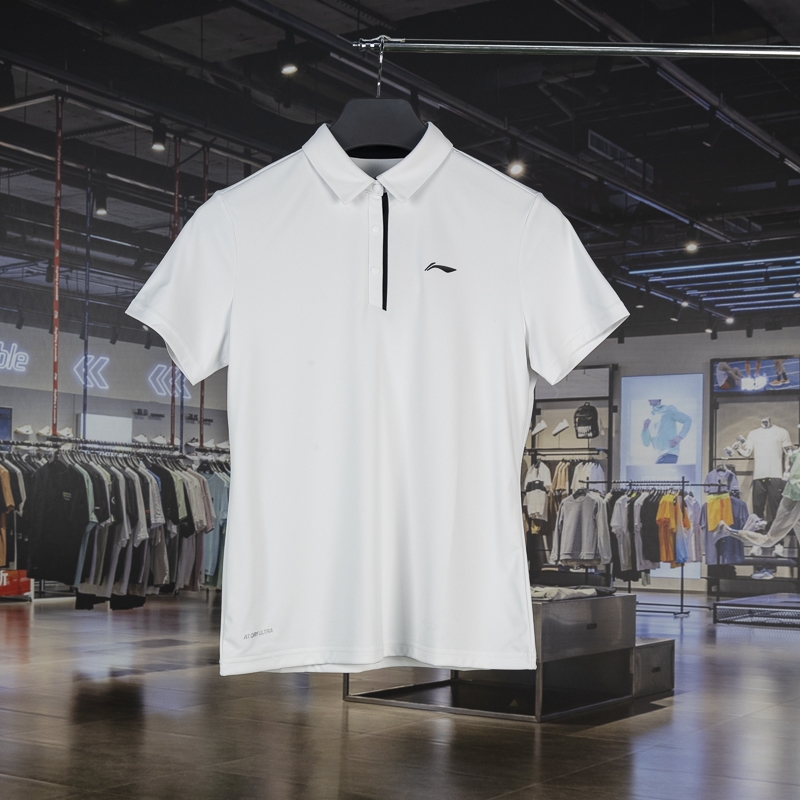 李宁短袖POLO衫吸湿排汗透气