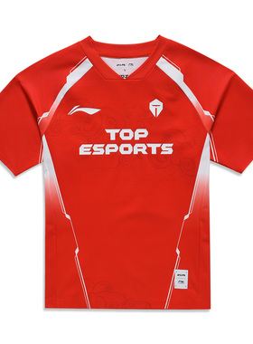 Lining/李宁LPL 2024赛季TES战队炫彩队服男女短袖T恤ATSU707