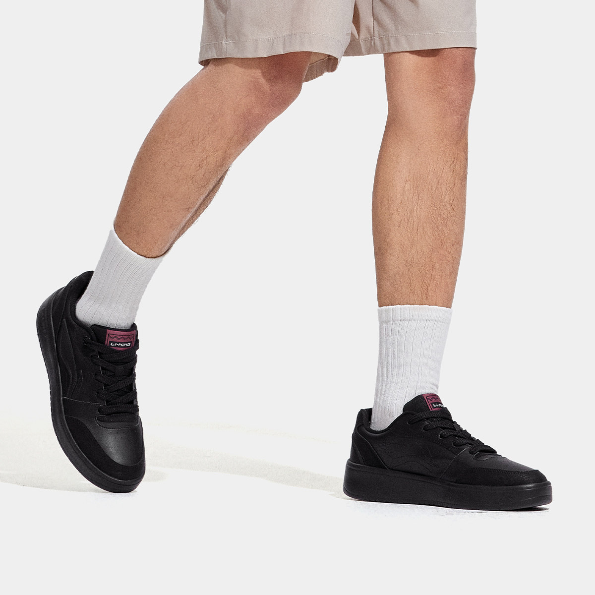 李宁元宝V3男子2025新款轻便舒适厚底低帮经典简约休闲鞋AGCV107,运动鞋new,运动休闲鞋,淘宝优惠券,粉丝福利购,淘宝优惠卷