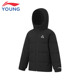 保暖鸭绒户外运动外套YYMT073 李宁男童装 羽绒服女大童23冬季 076