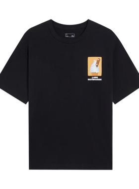 李宁X Phil Hackett联名系列男女同款宽松短袖T恤文化衫AHSS859