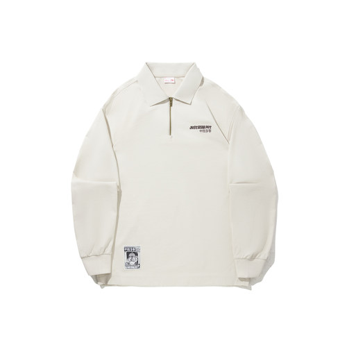 中国李宁Atticus Torre艺术家限定系列男子宽松长袖POLO衫AHSVA23