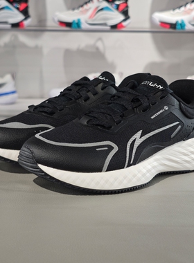 李宁防护云女子2024新款防泼水轻量低帮耐磨休闲慢跑鞋AGLU244