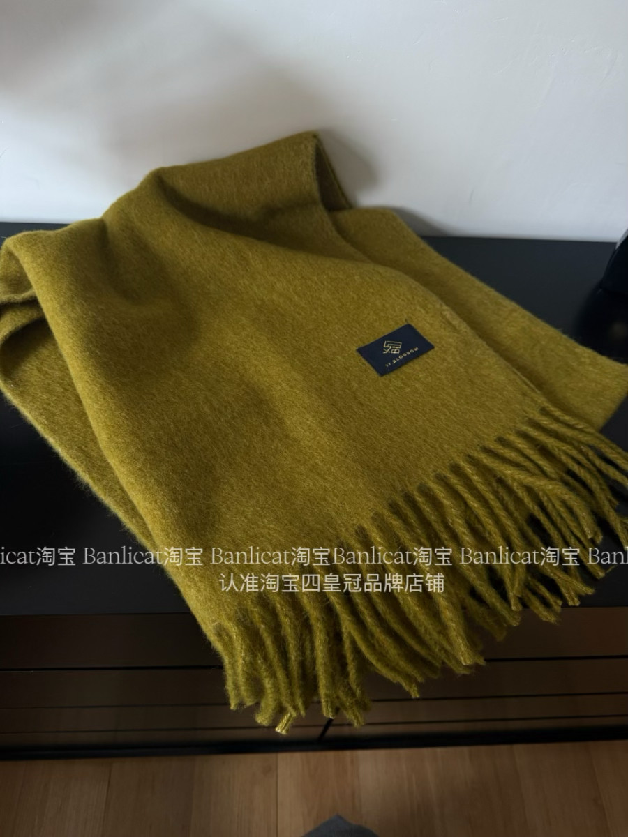 BanliCat 高级感纯色含羊毛围巾男女情侣保暖加大披肩围脖秋冬新