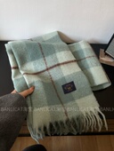 一眼沦陷 软糯含羊毛格子围巾女韩版 秋冬保暖加厚情侣披肩围脖男