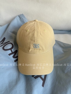 BanliCat显白黄色字母棒球帽子女韩版百搭休闲潮男宽檐遮阳鸭舌帽