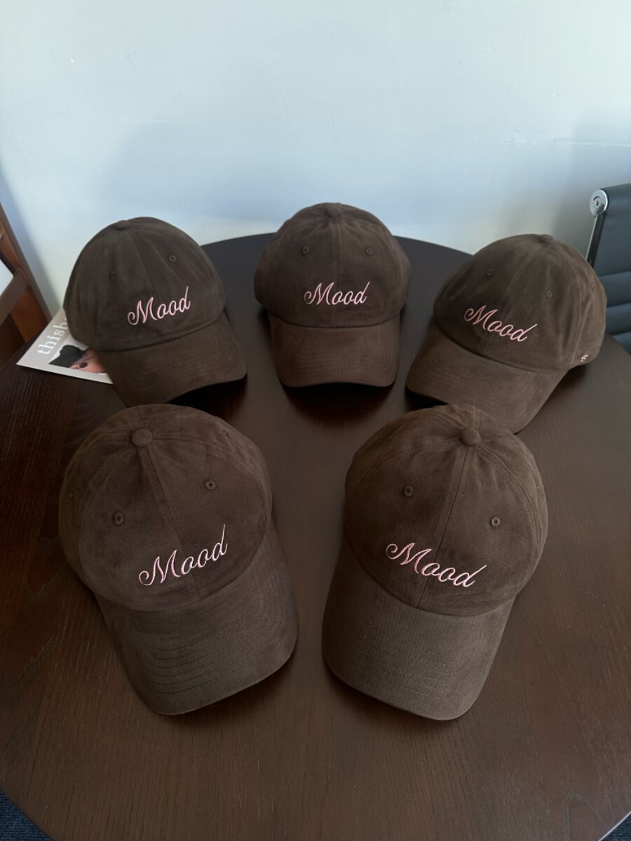 秋冬氛围感美拉德粉棕色字母棒球帽子男女2韩版ins风显脸小鸭舌帽