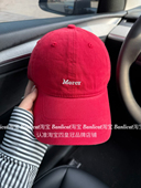 BanliCat 韩系贼出片红帽子男女小众字母大头围棒球帽情侣鸭舌帽