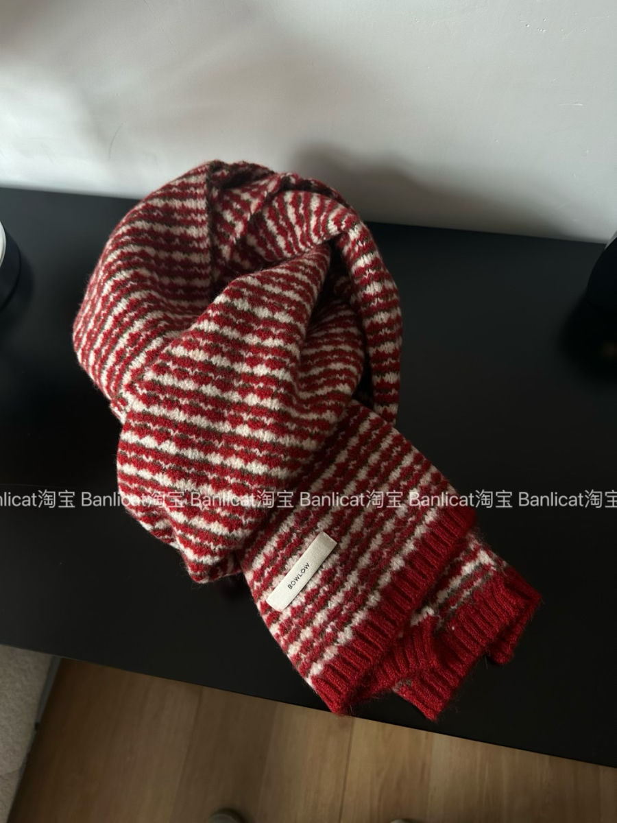 BanliCat女款高级感显白围巾含羊毛冬季礼物百搭加厚保暖围脖冬天