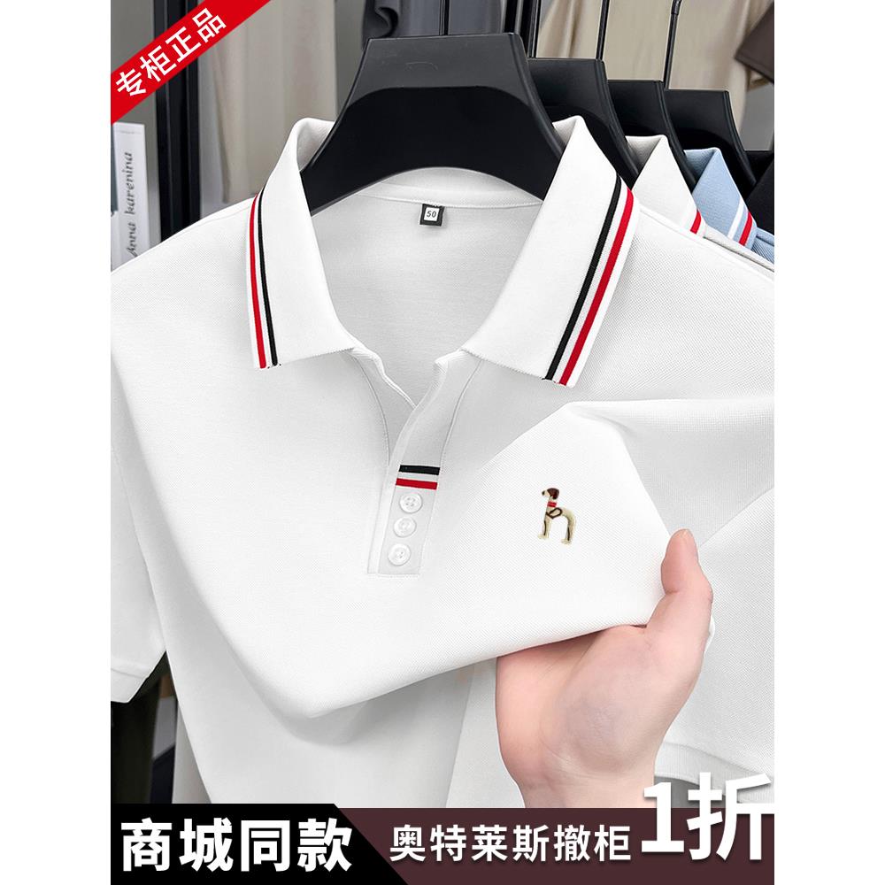 奥特莱斯撤柜 | 冰丝短袖t恤男士2025新款休闲百搭宽松韩版polo衫