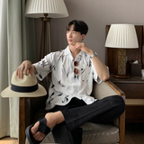夏季ulzzang垂感冰爽短袖衬衫男韩版宽松气质衬衫CT29-P45，男装衬衫，四季星座713