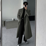 秋冬高级感帅气加厚毛呢大衣男韩版宽松ins风衣外套潮FK511-P135，男装毛呢大衣，四季星座713