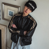 春秋装帅气韩男士皮衣韩版宽松上衣机车皮夹克外套FK101-P85，男装皮衣，四季星座713