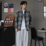 春季高品质帅气格子长袖衬衫男韩版衬衣休闲打底衫CT09-P50，男装衬衫，四季星座713