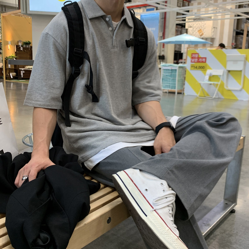 夏季简约帅气短袖POLO衫男韩版宽松潮流短袖T恤衫CT15-P45，男装Polo衫，四季星座713