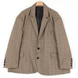 2024春装oversize宽松休闲格子西装男韩版落肩西服外套FC510-P98，男装西服套装，四季星座713