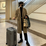 冬季气质毛呢大衣男韩版宽松呢子风衣外套F，男装毛呢大衣，四季星座713