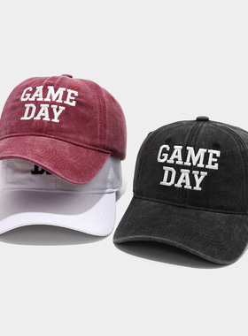 GAMEDAY复古字母刺绣棒球帽
