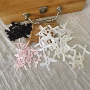 輔料發(fā)飾卡套裝 0.3cm寬絲帶手作成品蝴蝶結(jié)手工diy材料服裝 飾材料