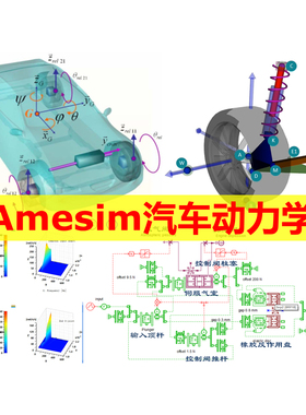 第22期Amesim车辆汽车动力学专题转向制动传动ABS道路ESP视频教程