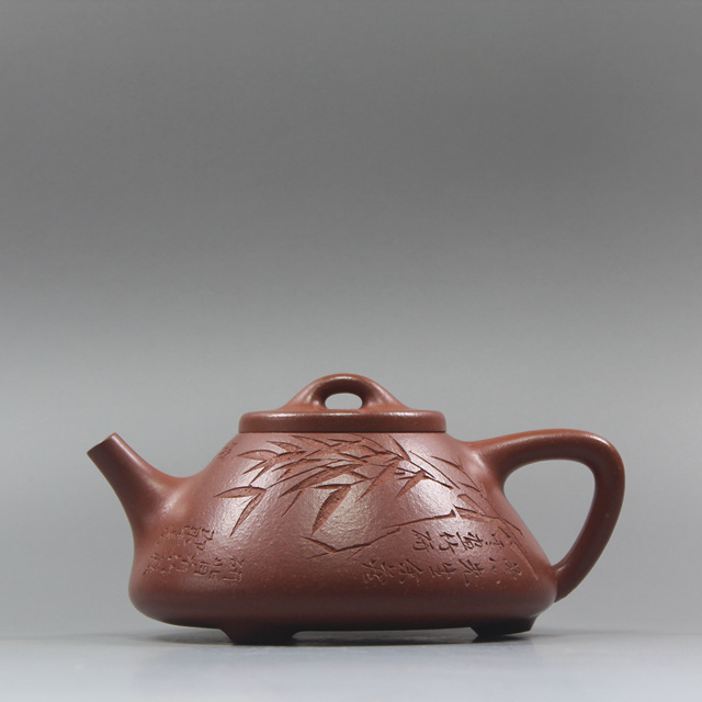 子冶石瓢壶王红娟制降坡泥刻画