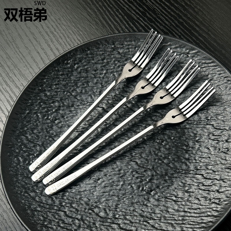 双梧弟水果叉便携不锈钢水果叉蛋糕叉西瓜叉创意月饼叉子甜品叉