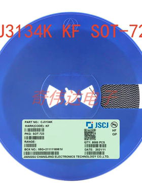 CJ3134K KF SOT-723 N沟道 20V 750mA MOSFET场效应管 20只 元器