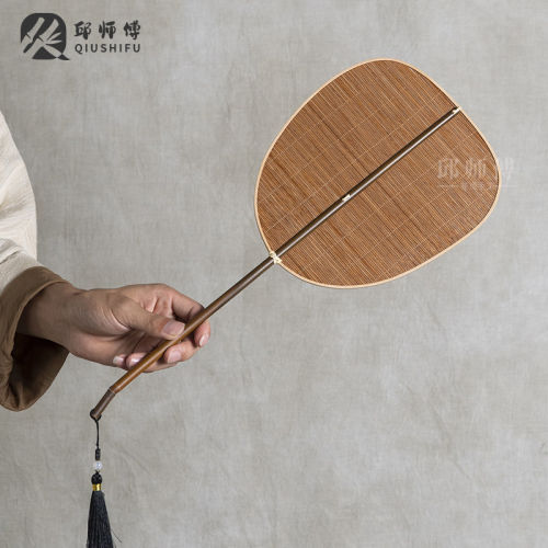 竹编舞蹈扇古典竹扇长柄竹丝扇