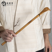 邱师傅竹木实心玉竹制痒痒挠手把件高端竹子老头乐长柄抓痒耙子